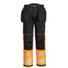 PW3 Hi-Vis Class 1 Holster Pocket Trousers - Orange/Black