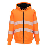 PW321 Hi-Vis Zipped Winter Hoodie - Orange