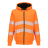 PW321 Hi-Vis Zipped Winter Hoodie - Orange