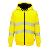 PW321 Hi-Vis Zipped Winter Hoodie - Yellow