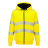 PW321 Hi-Vis Zipped Winter Hoodie - Yellow