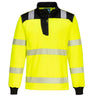 PW3 Hi-Vis 1/4 Zip Sweatshirt - Yellow/Black
