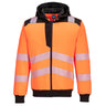 PW3 Hi-Vis Zip Hoodie - Orange/Black