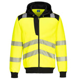 PW3 Hi-Vis Zip Hoodie - Yellow/Black
