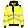 PW3 Hi-Vis Zip Hoodie - Yellow/Black