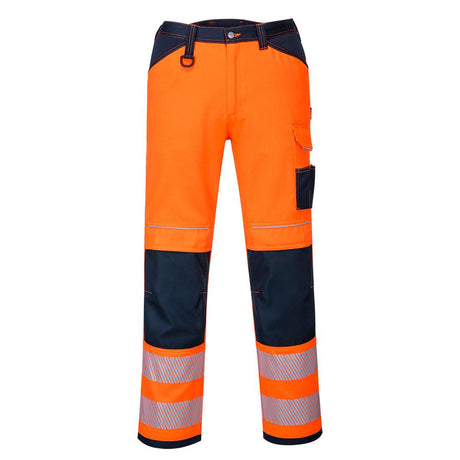 PW3 Hi-Vis Work Trousers - Orange/Navy