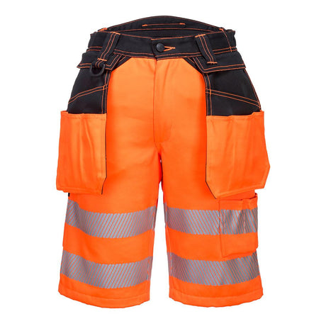 PW3 Hi-Vis Holster Pocket Shorts - Orange/Black