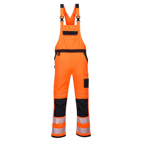 PW3 Hi-Vis Bib and Brace - Orange/Black