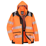 PW3 Hi-Vis Breathable 5-in-1 Jacket - Orange/Black