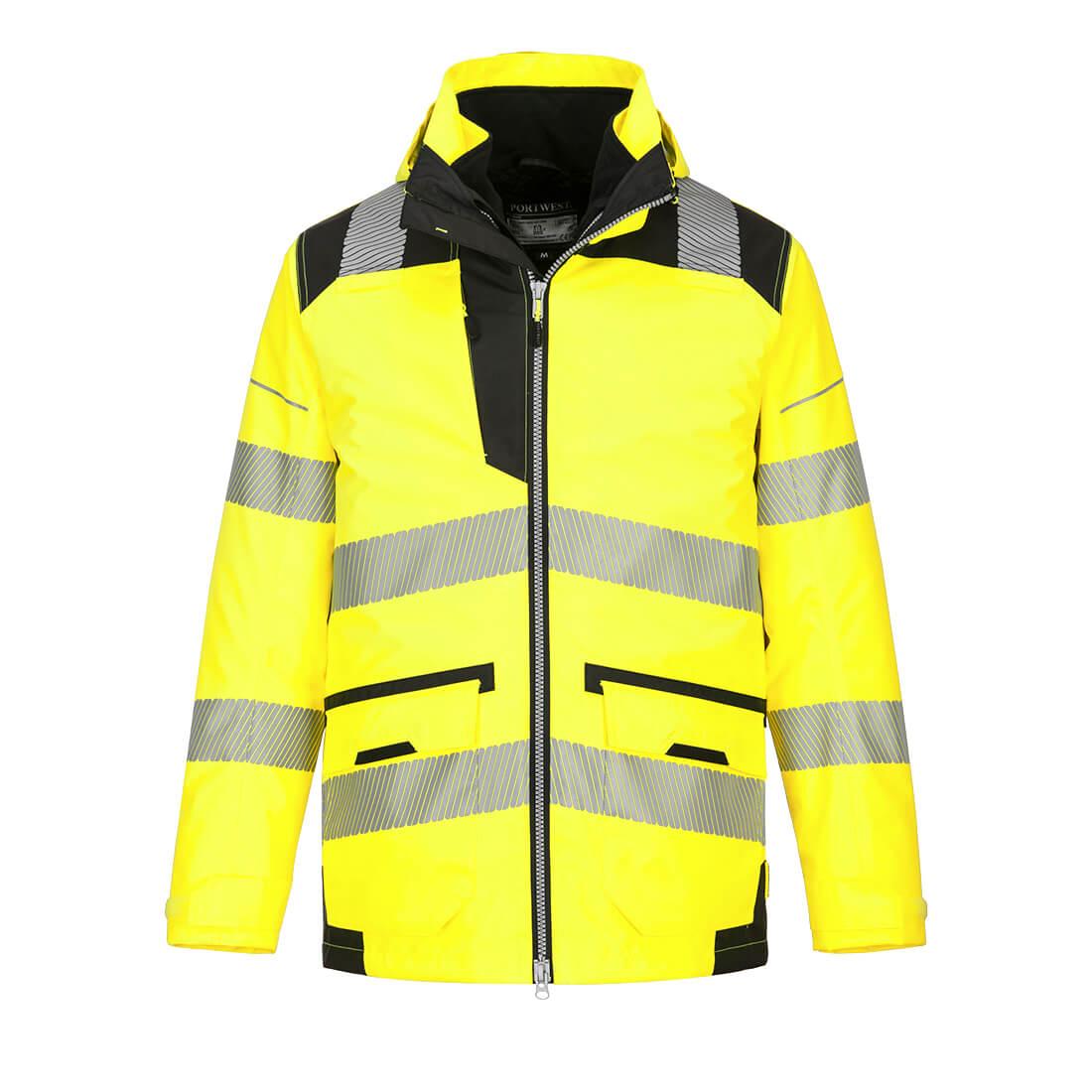 PW3 Hi-Vis Breathable 5-in-1 Jacket - Yellow/Black