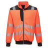 PW3 Hi-Vis Zip Sweatshirt - Orange/Black