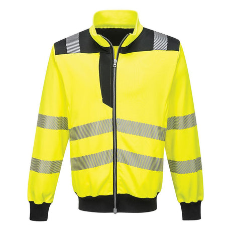 PW3 Hi-Vis Zip Sweatshirt - Yellow/Black