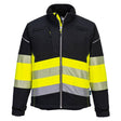 PW3 Hi-Vis Class 1 Softshell (3L) - Black/Yellow