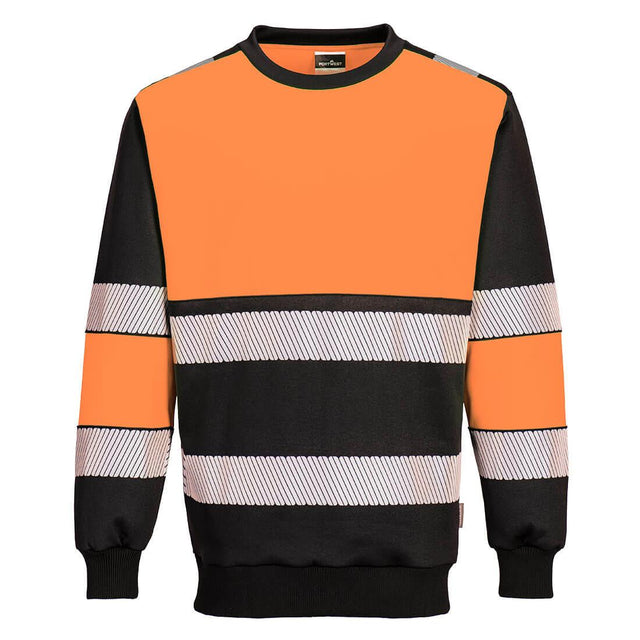 PW3 Hi-Vis Class 1 Sweatshirt - Orange/Black