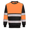 PW3 Hi-Vis Class 1 Sweatshirt - Orange/Black