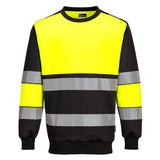 PW3 Hi-Vis Class 1 Sweatshirt - Yellow/Black