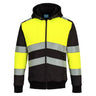 PW3 Hi-Vis Zipped Class 1 Winter Hoodie - Yellow/Black