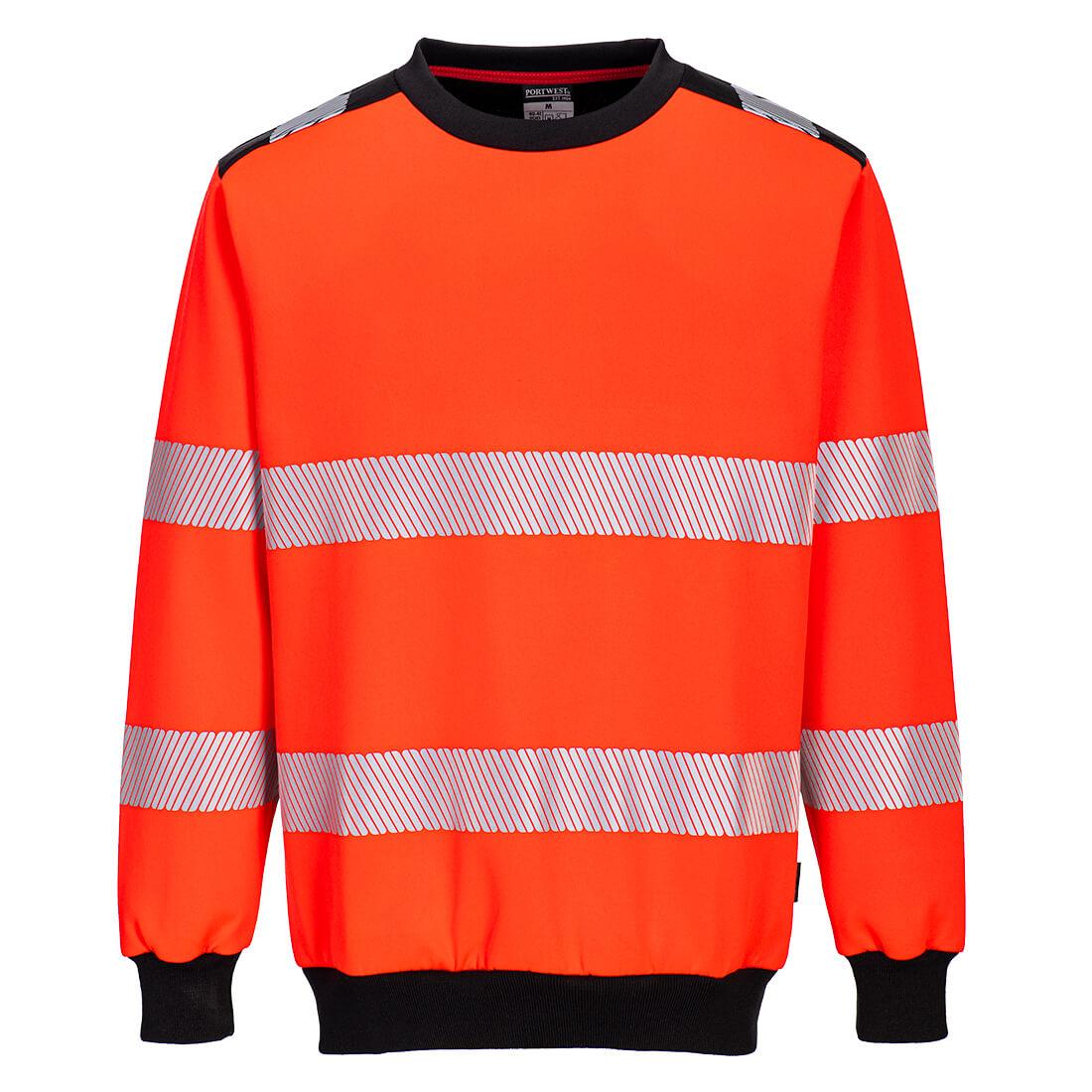 PW3 Hi-Vis Sweatshirt - Red/Black