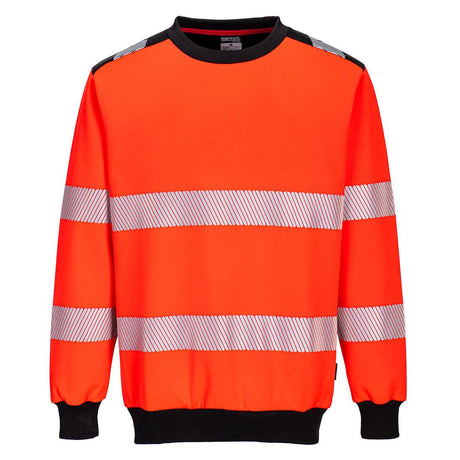 PW3 Hi-Vis Sweatshirt - Red/Black
