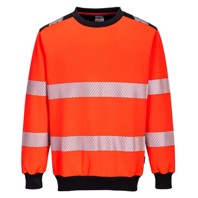 PW3 Hi-Vis Sweatshirt - Red/Black