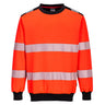 PW3 Hi-Vis Sweatshirt - Red/Black