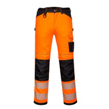 PW3 Hi-Vis Women's Stretch Work Trousers - Orange/Black