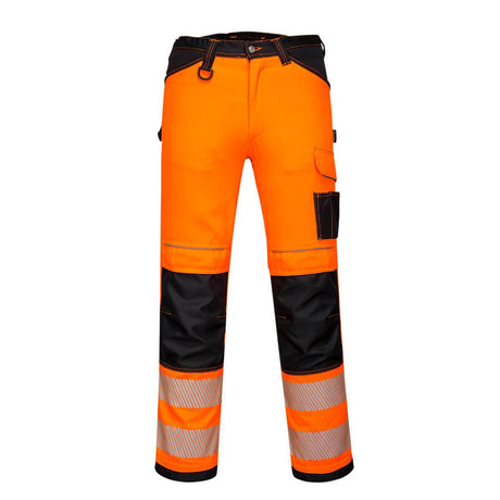 PW3 Hi-Vis Women's Stretch Work Trousers - Orange/Black