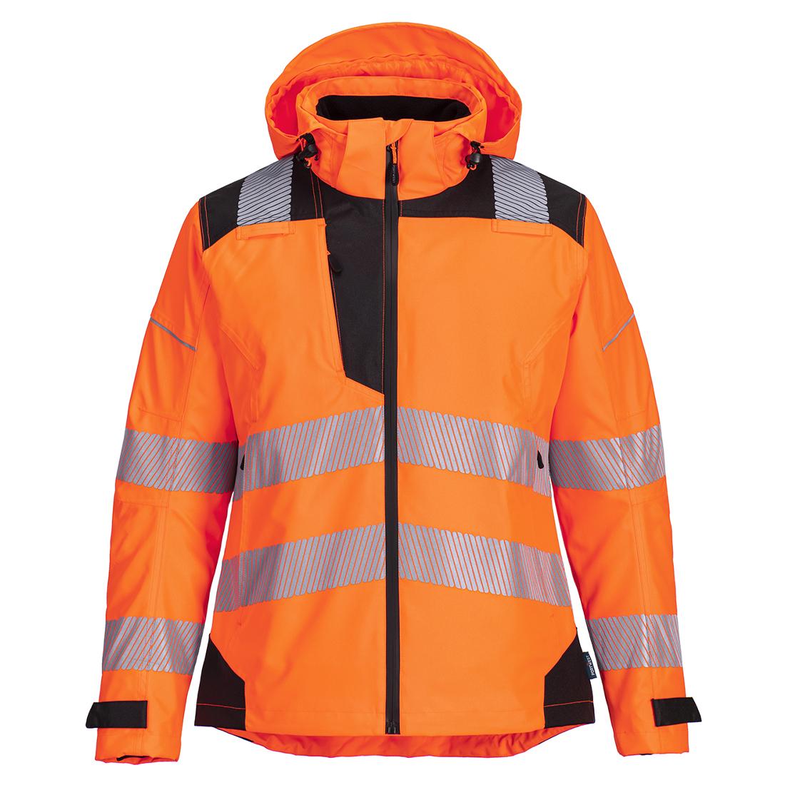 PW3 Hi-Vis Women's Rain Jacket - Orange/Black
