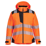 PW3 Hi-Vis Women's Rain Jacket - Orange/Black
