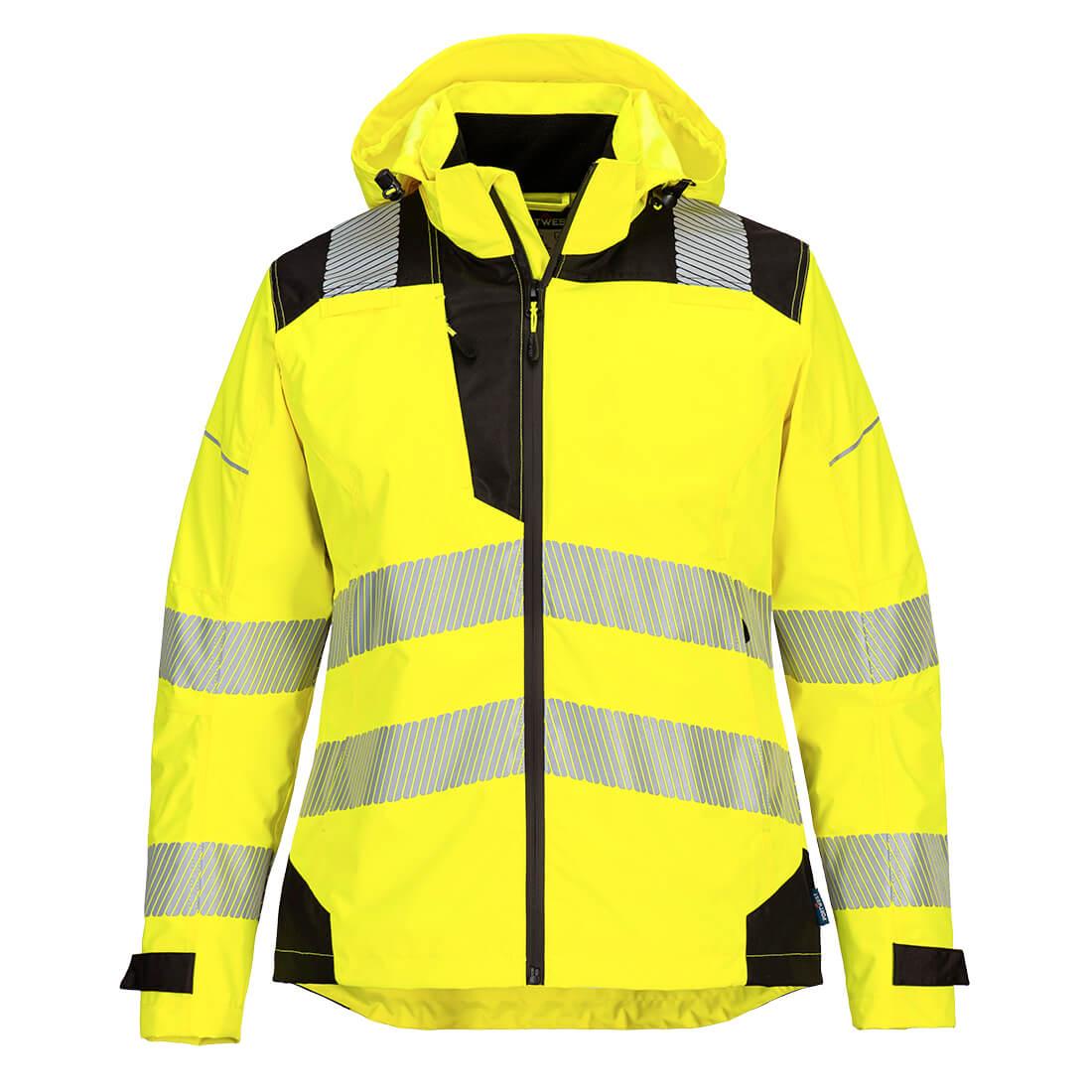 PW3 Hi-Vis Women's Rain Jacket - Yellow/Black