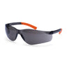 Pan View Safety Glasses - Smoke/Orange