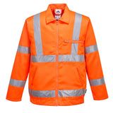 Hi-Vis Polycotton Bomber Jacket - Orange