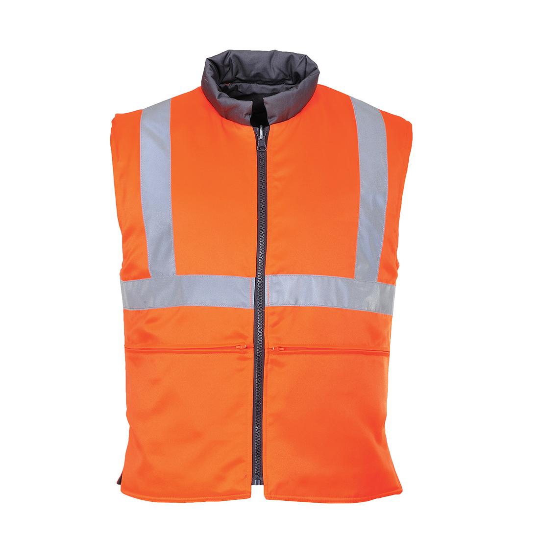 Hi-Vis Reversible Bodywarmer - Orange