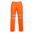 Hi-Vis Polycotton Service Trousers - Orange