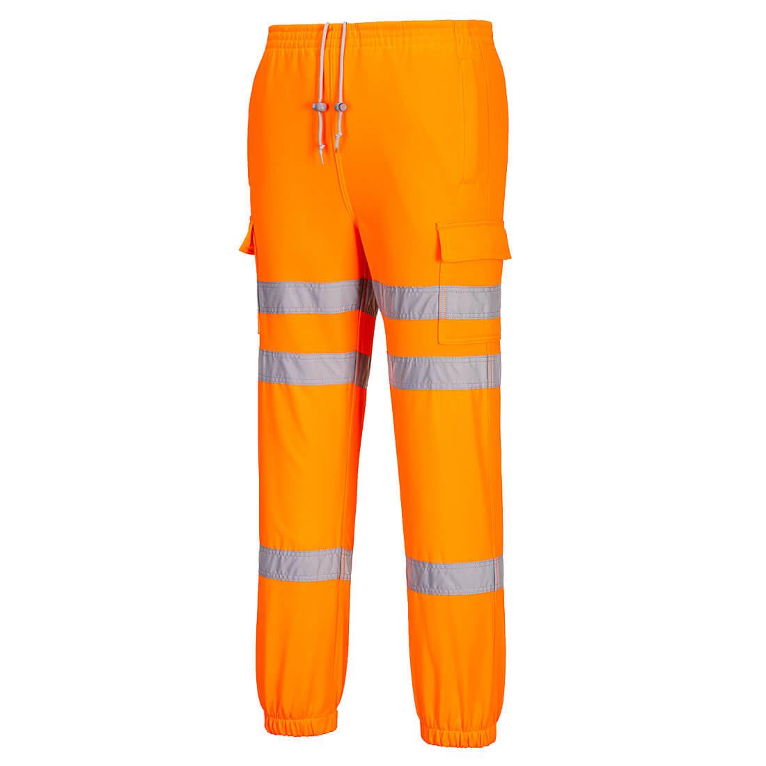Hi-Vis Three Band Joggers - Orange
