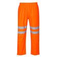 Hi-Vis Breathable Rain Trousers - Orange