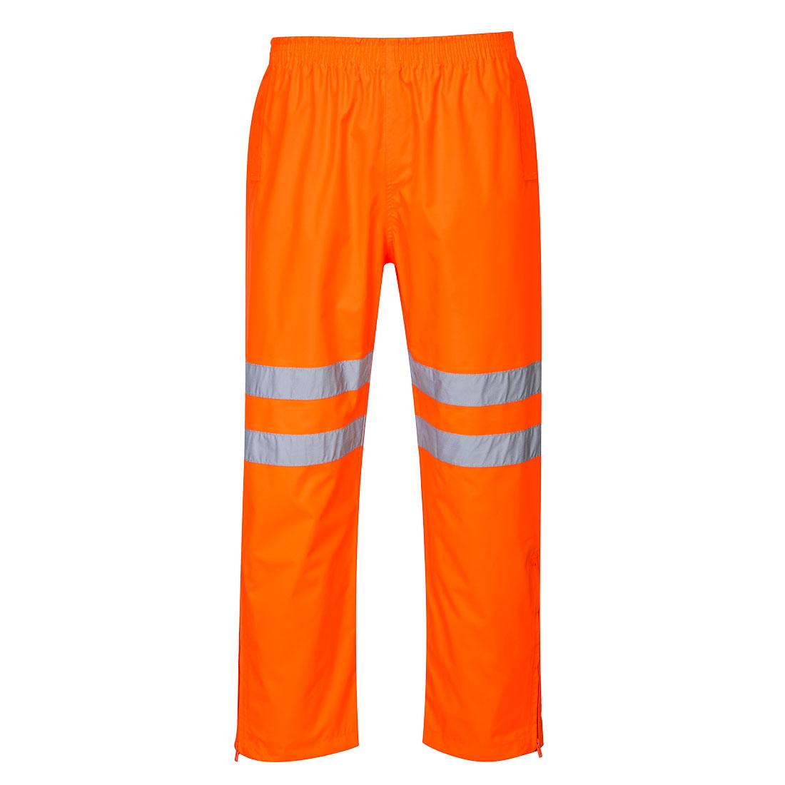 Hi-Vis Breathable Rain Trousers - Orange
