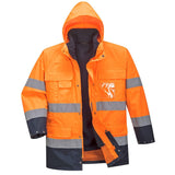 Hi-Vis 3-in-1 Contrast Lite Jacket - Orange/Navy