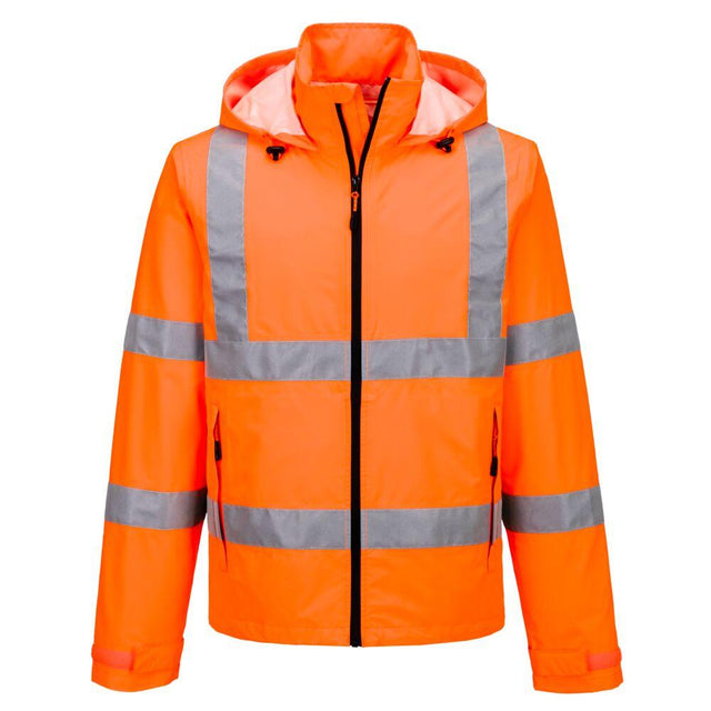 Hi-Vis Lightweight Packable Jacket - Orange