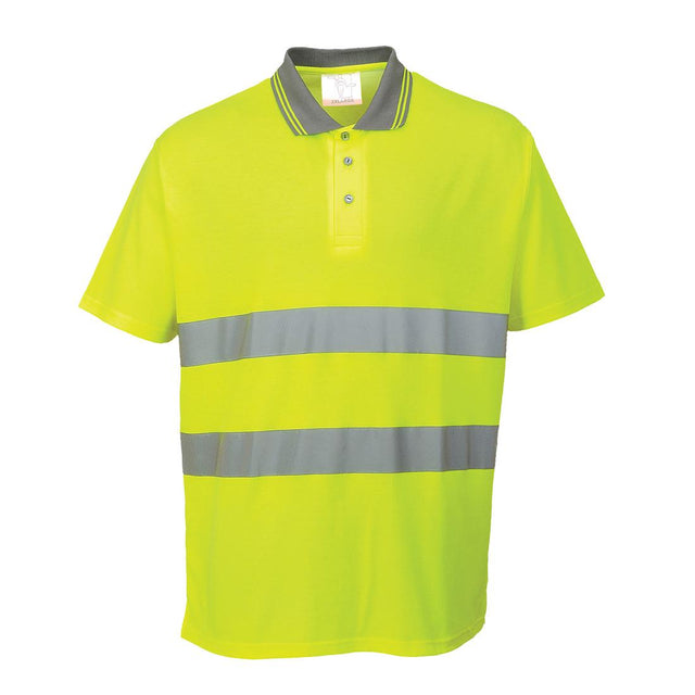 Hi-Vis Cotton Comfort Polo Shirt S/S - Yellow
