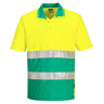 Hi-Vis Lightweight Contrast Polo Shirt S/S - Yellow/Teal