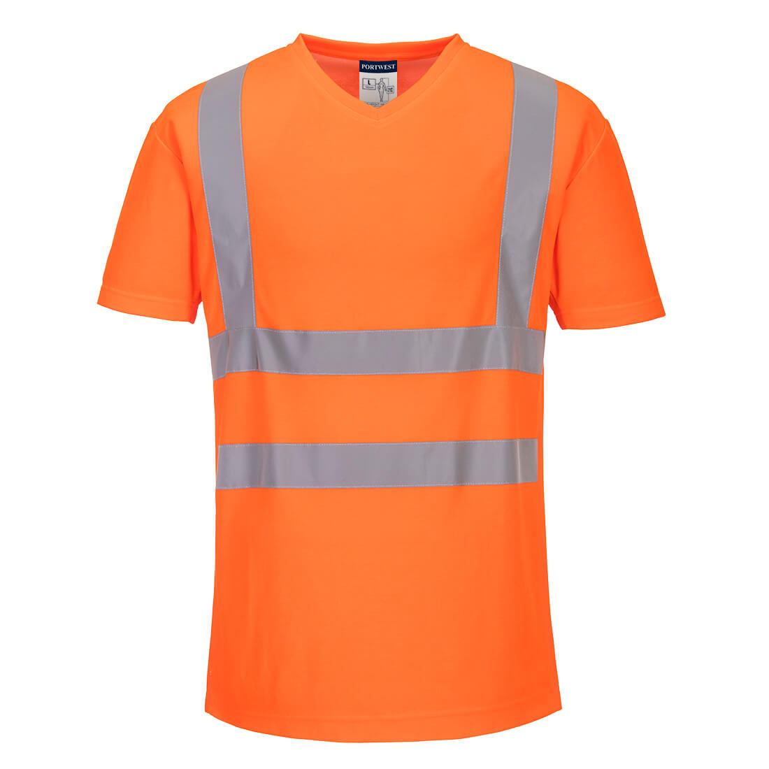 Hi-Vis Cotton Comfort Mesh Insert T-Shirt S/S - Orange
