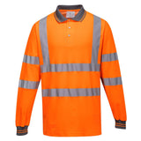 Hi-Vis Cotton Comfort Polo Shirt L/S - Orange