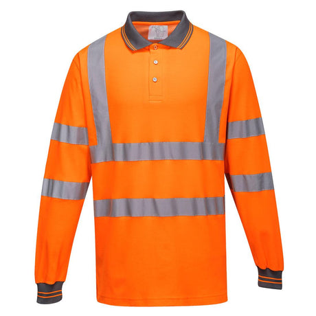Hi-Vis Cotton Comfort Polo Shirt L/S - Orange
