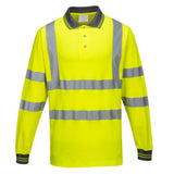 Hi-Vis Cotton Comfort Polo Shirt L/S - Yellow