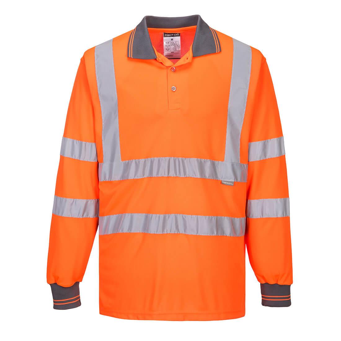 Hi-Vis Polo Shirt L/S - Orange