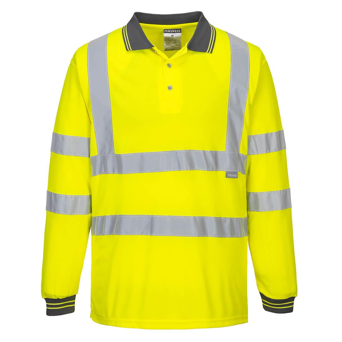Hi-Vis Polo Shirt L/S - Yellow