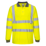 Hi-Vis Polo Shirt L/S - Yellow