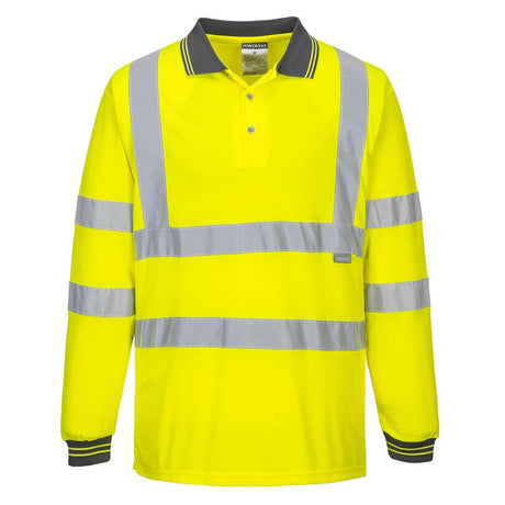 Hi-Vis Polo Shirt L/S - Yellow