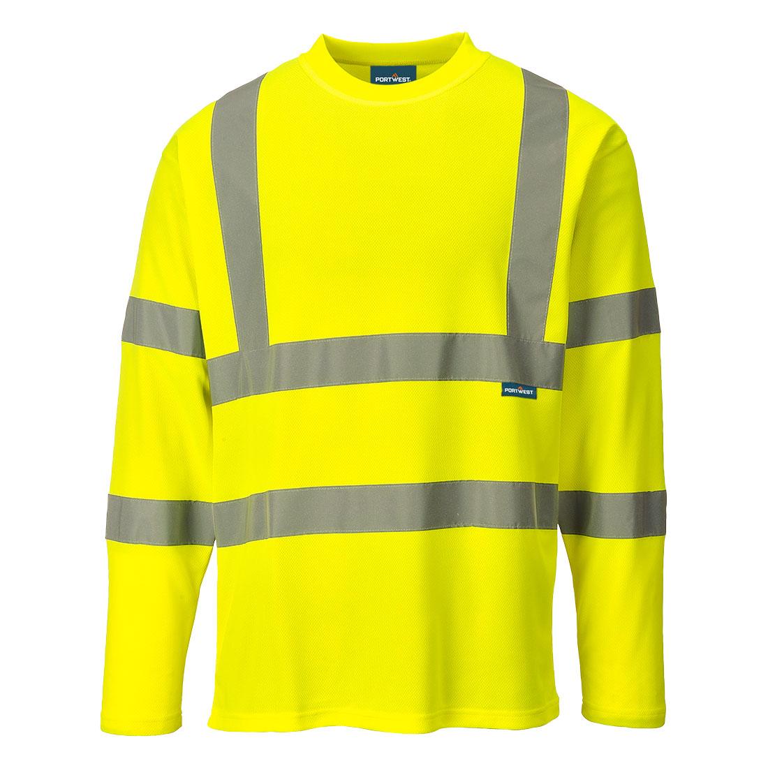 Hi-Vis Cotton Comfort T-Shirt L/S - Yellow